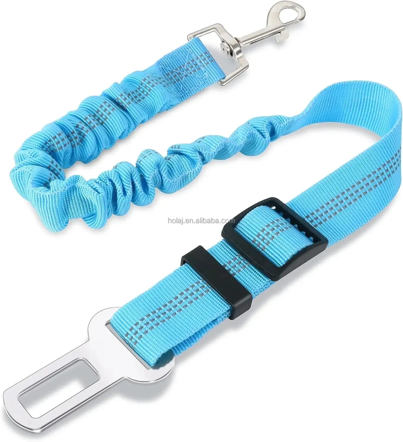 1PCS High Grade Dog Car Safety Belt Dog Safety Belt with Damping Belt and Reflective Line Adjustable Length Suitable Any Dog
