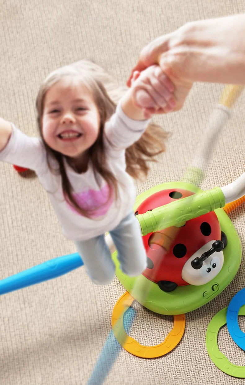 Ladybug Sport Entertainment Game Toy Multifunction Rope Skipping Machine Ferrule Jump Rocket Launcher Outdoor Educational