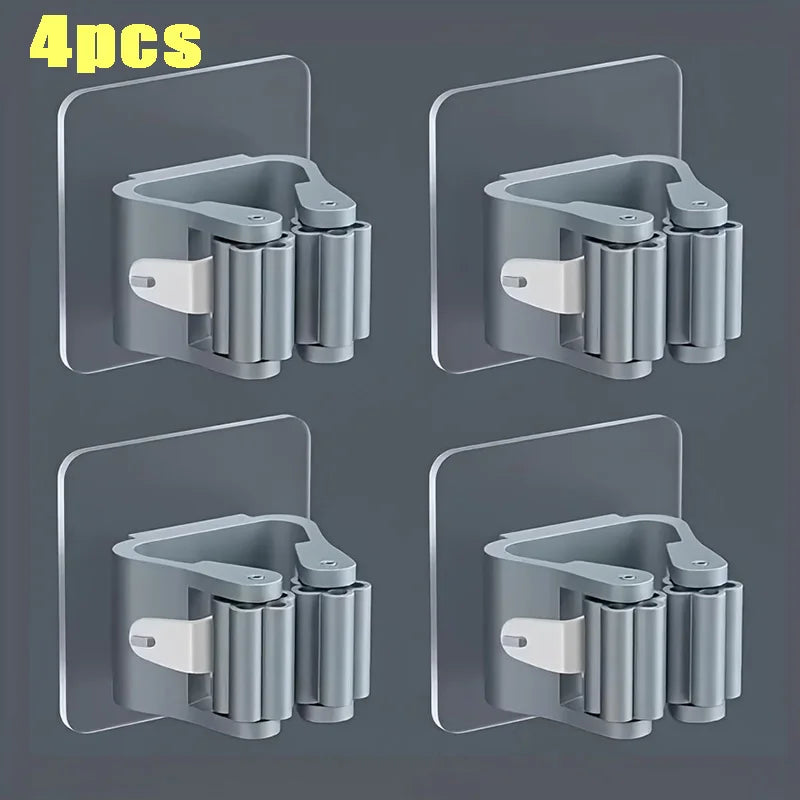 10Pc Wall Mounted Mop Organiser Holder