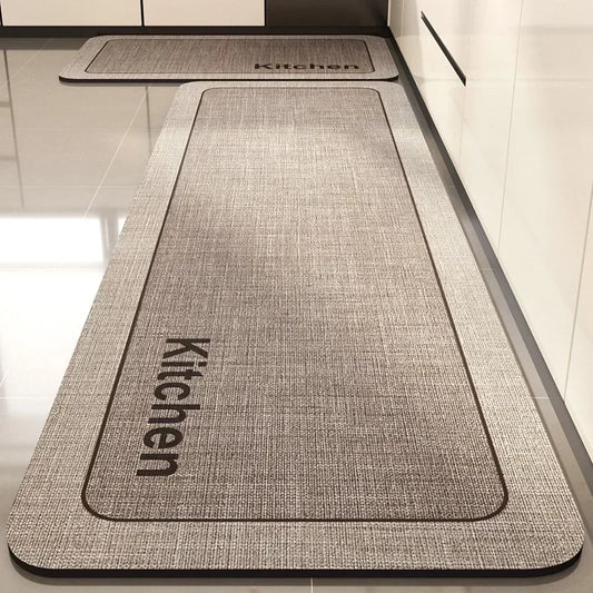 Kitchen Rug Super Absorbent Kitchen Mat for Floor Non-slip Rugs Bathroom Mat Washable Kitchen Carpet