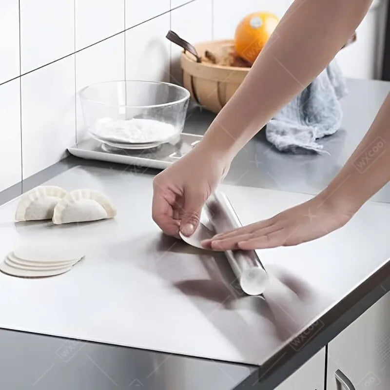 304 Stainless Steel Cutting Board Food Grade Chopping Boards Heavy Duty Kitchen Boards Anti-Slip Mat for Meat Vegetables Bread