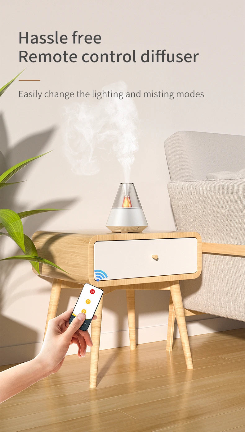 KinYiLO USB Powered 150ml Ultrasonic Essential Oil Diffusers with Candle Light Remote Control