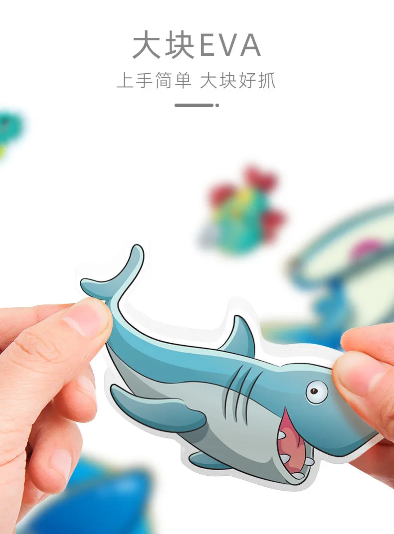 Baby Bath Toys Fun Foam Animals Floating Water Toy Traffic Early Educational Learning Gift for Kids Toddlers Bathtub Play Set