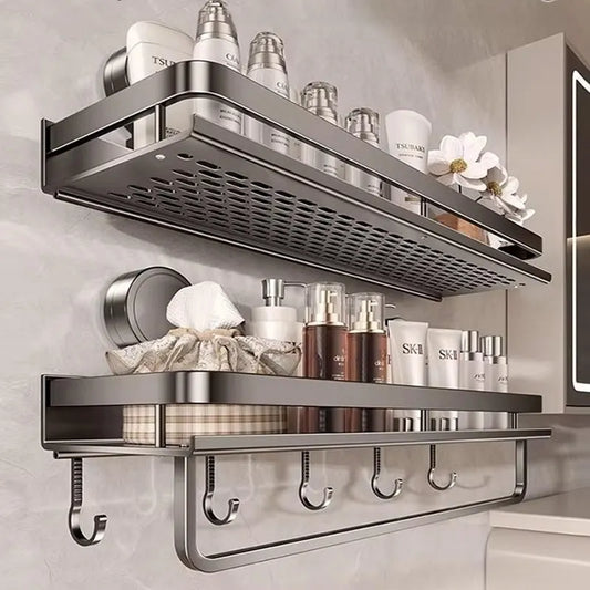Suction cup storage rack, bathroom, non perforated artifact, toilet, washbasin, bathroom, wall mounted storage