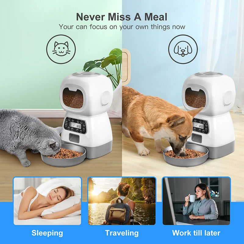 Intelligent Automatic Pet Feeder – Precise Cat & Dog Feeding Device