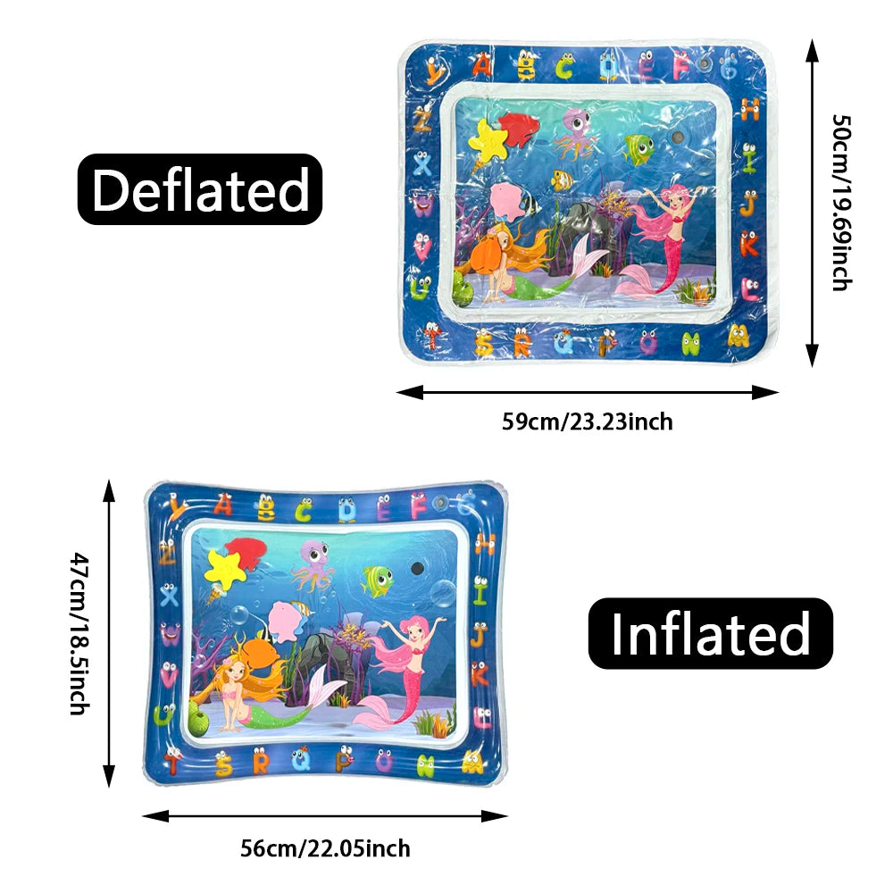 1pc Mermaid Inflatable PVC Playing Mat Baby Play Water Mat Toddler Pad Kids Early Education Activity Toys Mat Cushion Gift