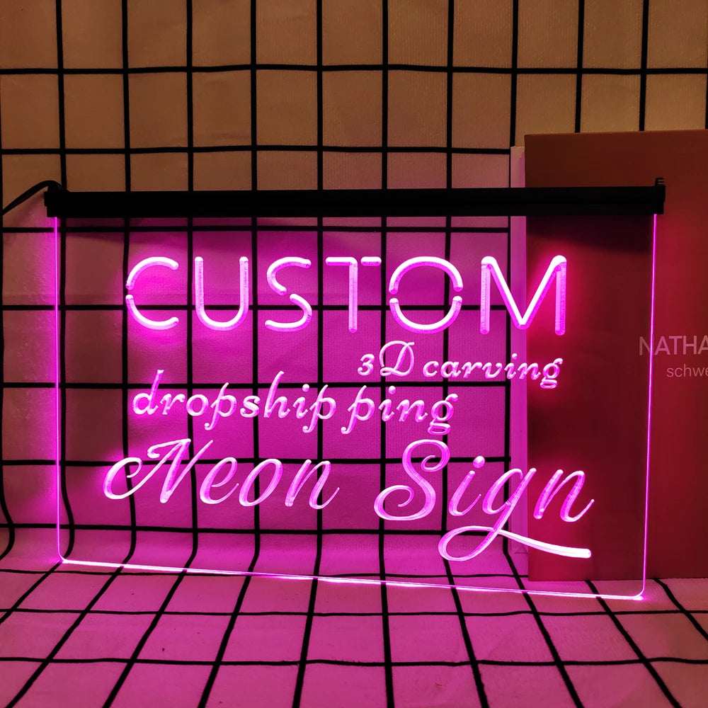Custom LED 3D Carving Neon Sign