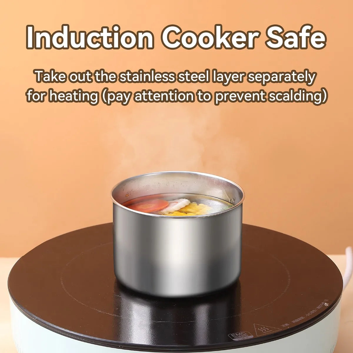 316 Stainless Steel Thermal Insulated Bento Lunch Box Leak Proof Little Bear Food Container With Handle For Kids Microwave Safe