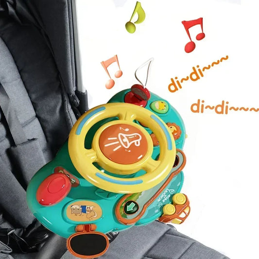 Baby Toy Electric Simulate Driving Car Co-pilot Steering Wheel