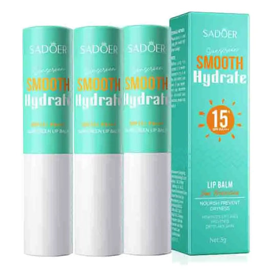 SADOER Spf 15+ Lip Sunscreen Solar Blocker Moisturising Lip Balm