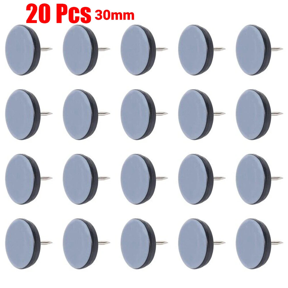 20Pcs Furniture Leg Sliders Pads With Nail Feet Furniture Moving Gliders Mover Floor Protector for Tables Sofas Recliners