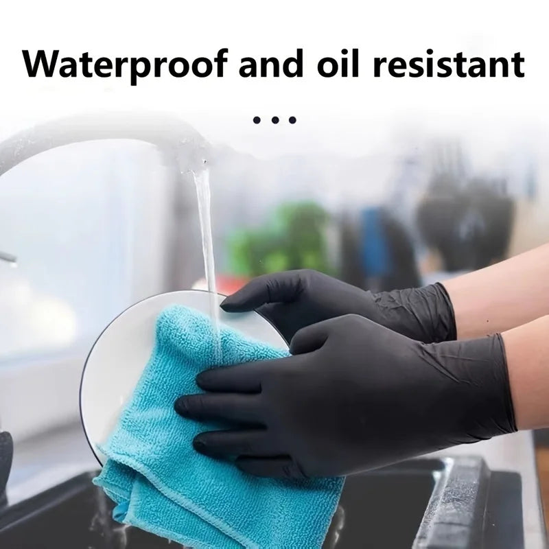 Black Nitrile Disposable Gloves