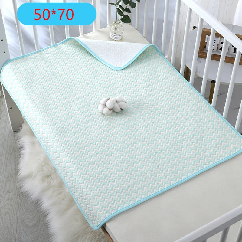 Baby Diaper Changing Mat Infant Cotton Reusable Diaper Pad Waterproof Crib Sheet Washable Newborn Bed Cover Urine Nappy Mattress