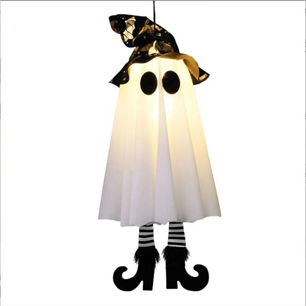 Halloween Decor Hanging Ghosts With Lights 1/2/3pcs LED Glowing Ghosts Festival Home House DIY Decoration Supplies Outdoor Setup