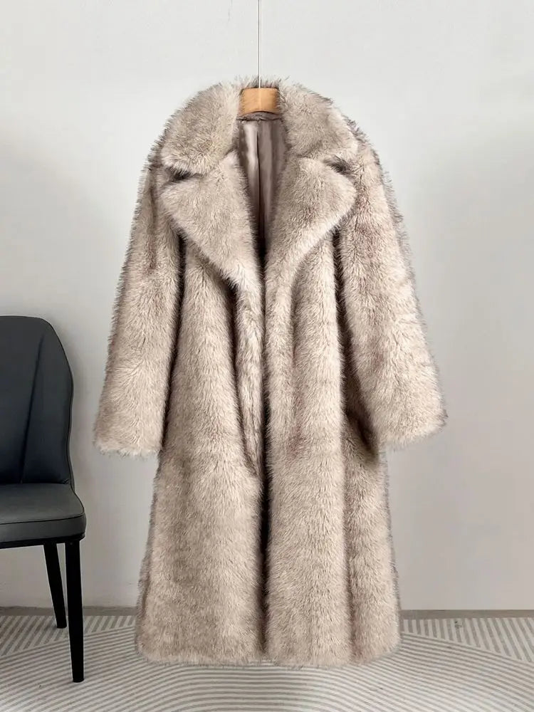Fur Coat European Style Lapel