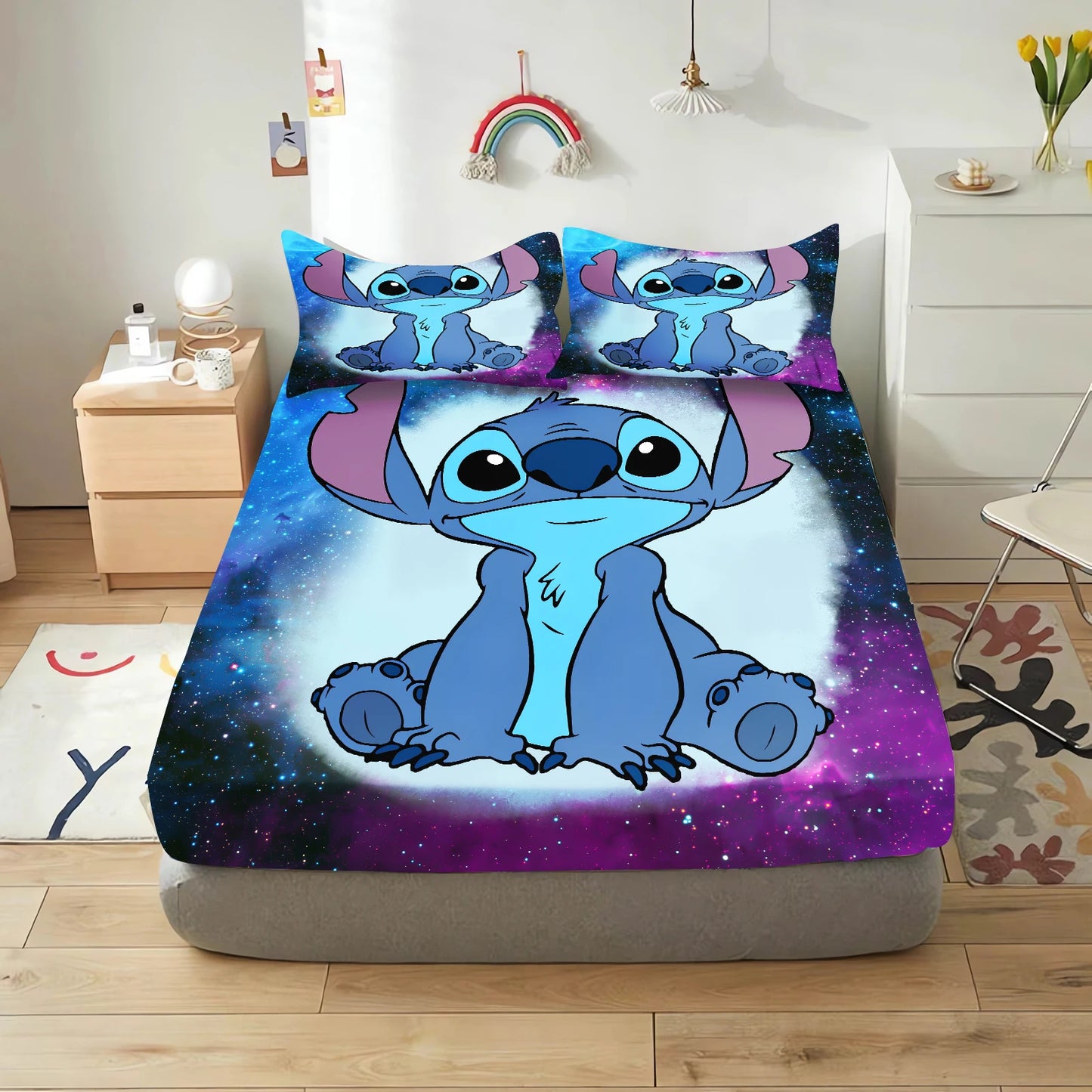 Lilo & Stitch Cartoon Fitted Bed Sheet