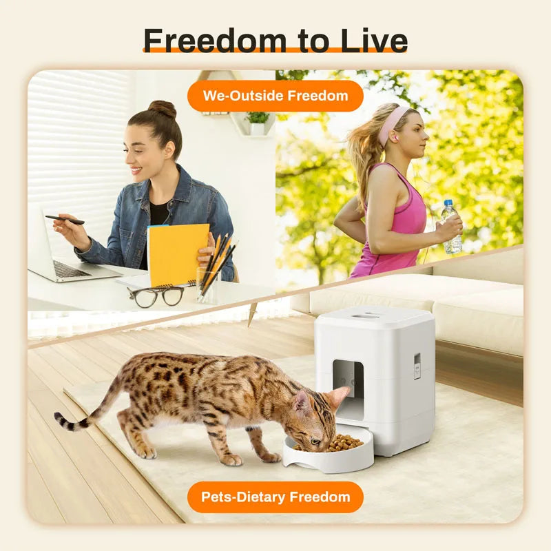 Smart Pet Feeder WiFi Version Timed And Quantitative Automatic Pet Food Distributor Smart Pet Feeder Automatic Feeders.