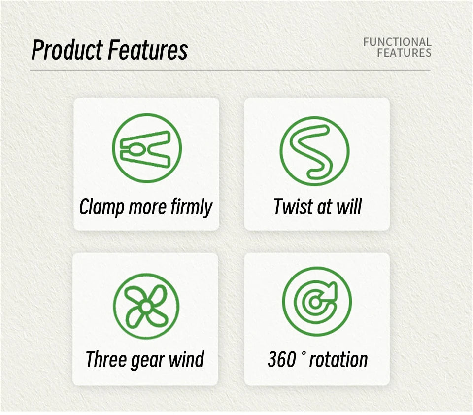 USB Electric Portable Adjustable 3 Speed Fan