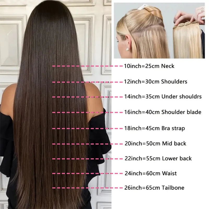 Hair Extensions Straight Clip in Hair Extensions Soft Black Hair Extensions 12-18 Inches Thick Hair Extensions Clip