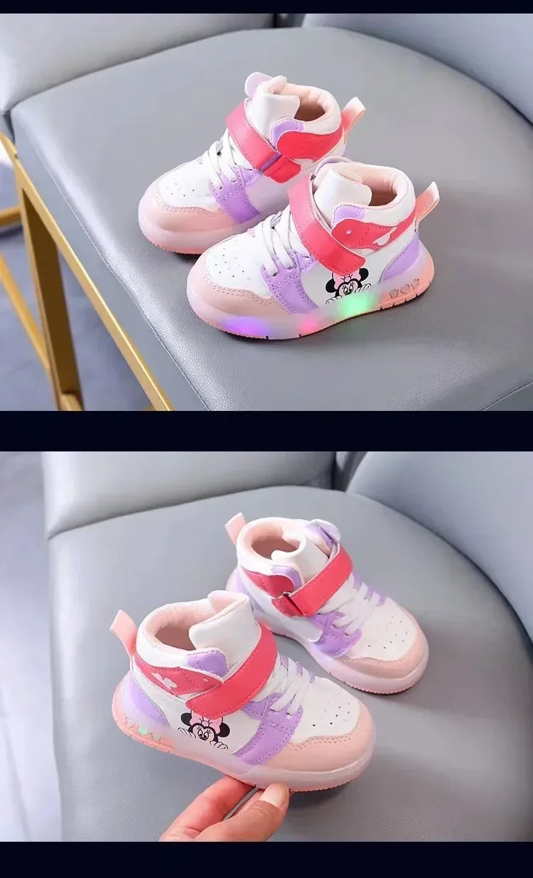 Mickey Mouse LED Shoes – Fun Casual Trainers with Light-Up Soles
