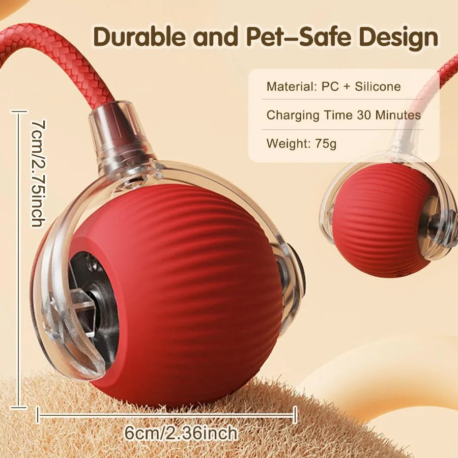 Interactive Cat Toys Ball for Indoor Cats Interactive Rolling Dog Ball Cat Toy Automatic Cat Toy Self Moving Dog Toys 360 Rolli