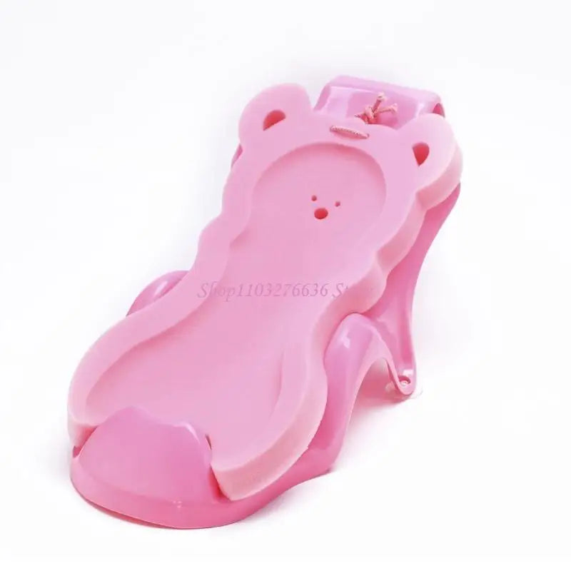 R6FD Portable Baby Bathtub Pad Bath Tub Shower Cushion Newborn Support for Seat Mat Anti-slip Baby Bath for Seat Floating Wat