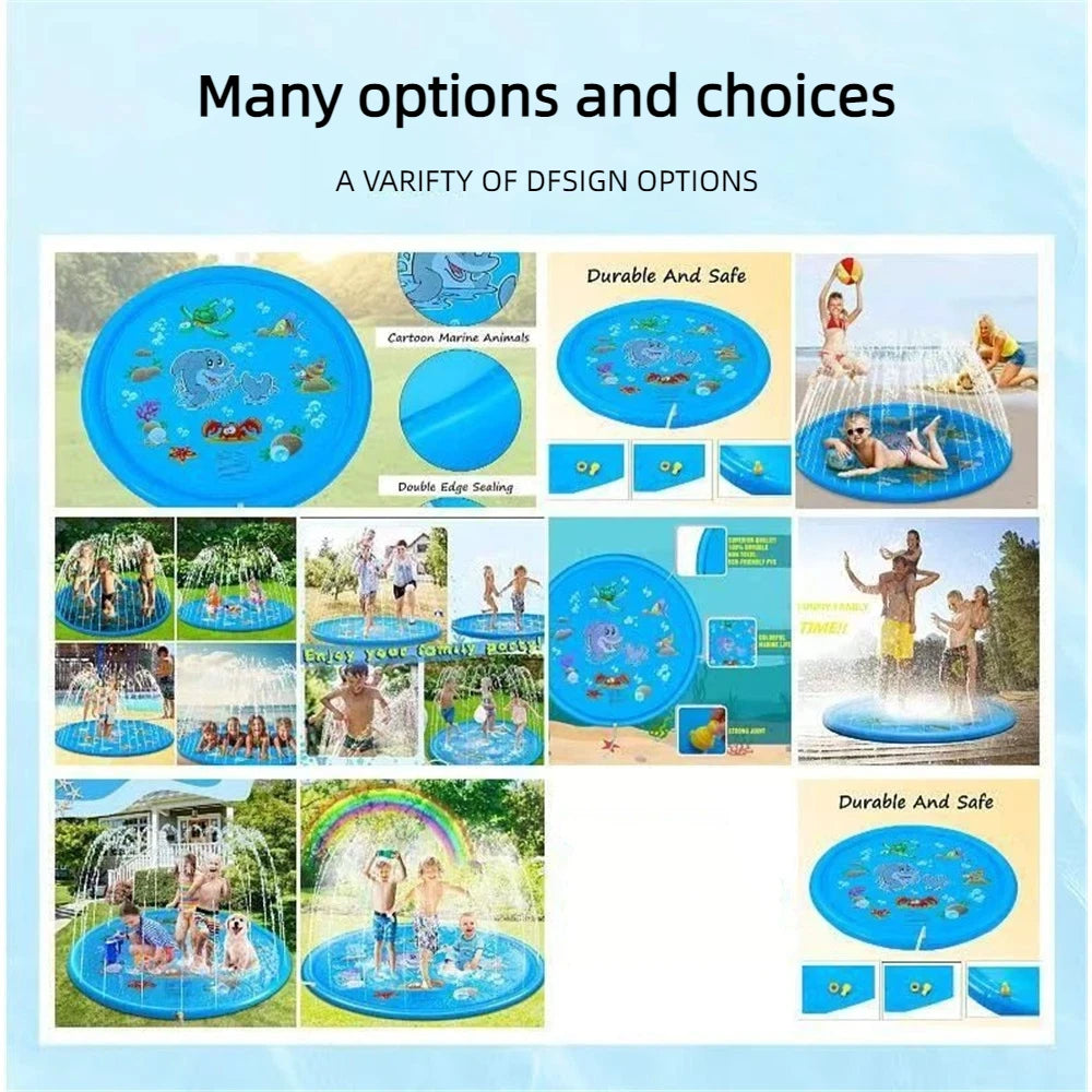 90 Cm Inflatable Water Play Mat Alphabet Beach Spray Mat Children Play Mat Summer Outdoor Backyard Water Toy Children
