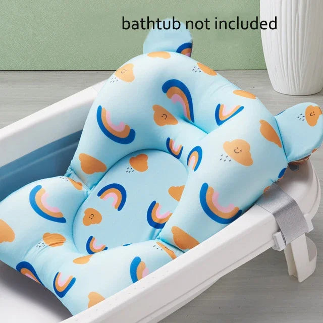 Baby Bath Seat Support Mat Shower Safety Tub Pad Newborn Bathtub Recliner Infant Anti-Slip Soft Comfort Body Cushion Baby Stuff