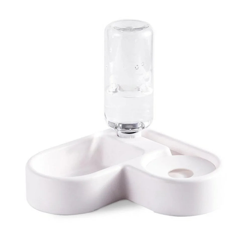 500ml Portable Automatic Pet Feeder – Small Food & Water Bowl for Cats and Dogs, Ideal for Living Room or Bedroom