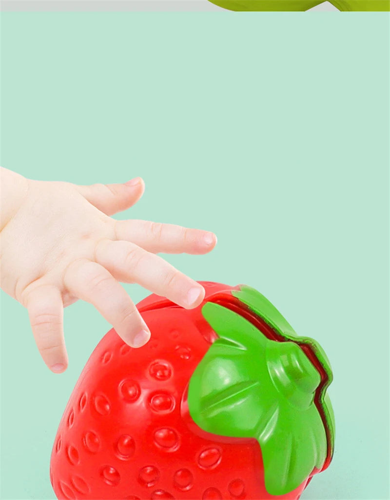 Kitchen Play House Toy Set Simulation Basket Fruit Vegetable Food Cutting Game Educational Kids Montessori Learning Girls Toy