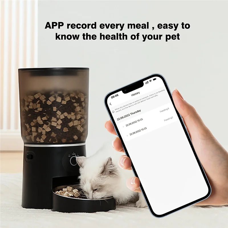 AA81 4.2L Automatic Pet Feeder – Dual Bowl WiFi & APP Controlled Food Dispenser for Cats & Dogs