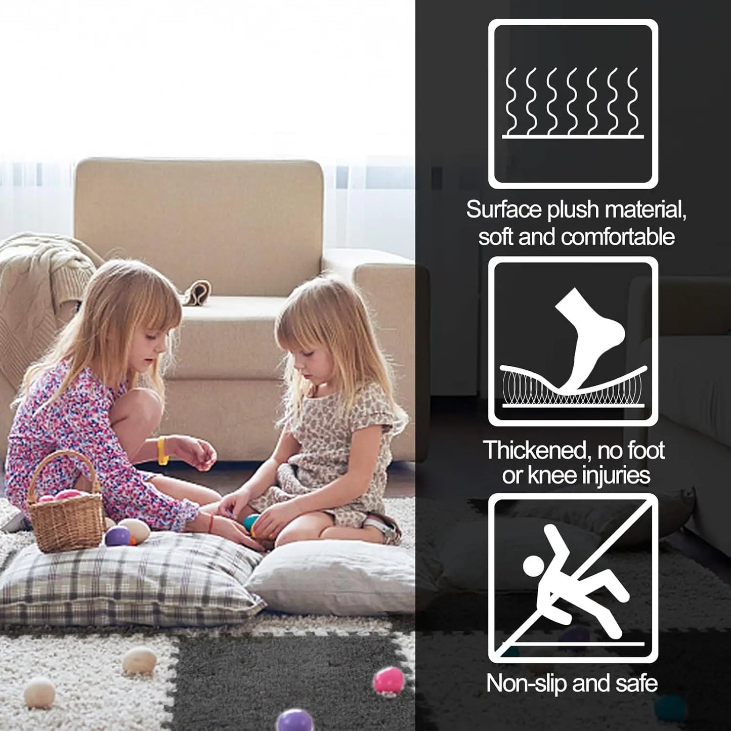 30X30X1cm Soft Plush Children's Mat Baby Toys Eva Foam Puzzle Carpet Warm Children Play Mats Interlocking Rugs Infant Carpet
