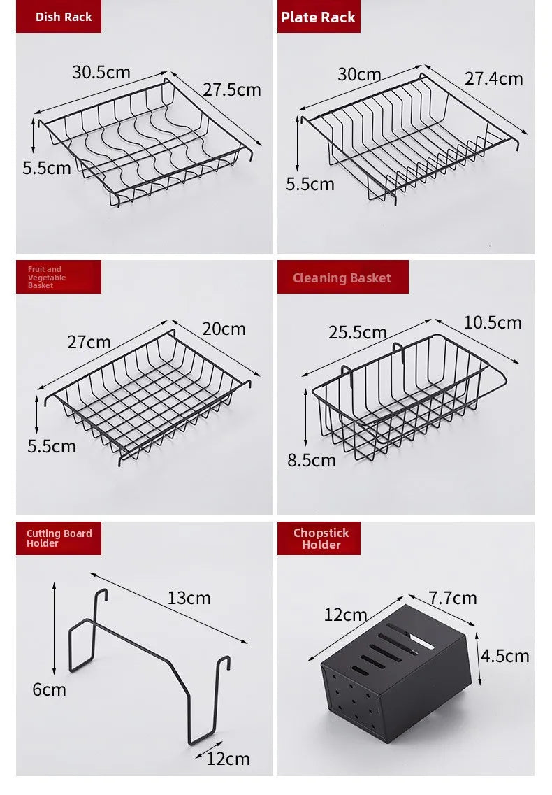 Kitchen Sink Multi-Function Rack Dish Drainer Plate Bowl Storage Shelf Countertop Home Use Organiser Utility Rack Shelf