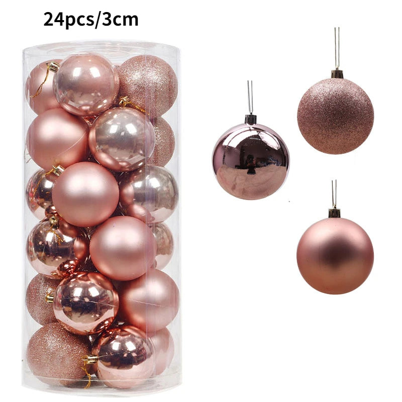 24-36Pcs Xmas Tree Balls Decorations