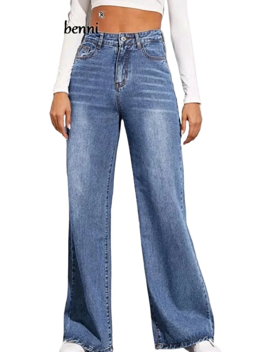 High Waist Straight Jeans