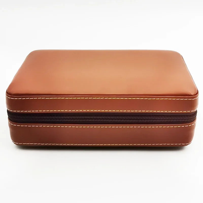 4pcs Humidor Cigar Box Travel Cigar Case orginiser without cutter lighter Leather Cedar Wood Cutter smoking accessories storage