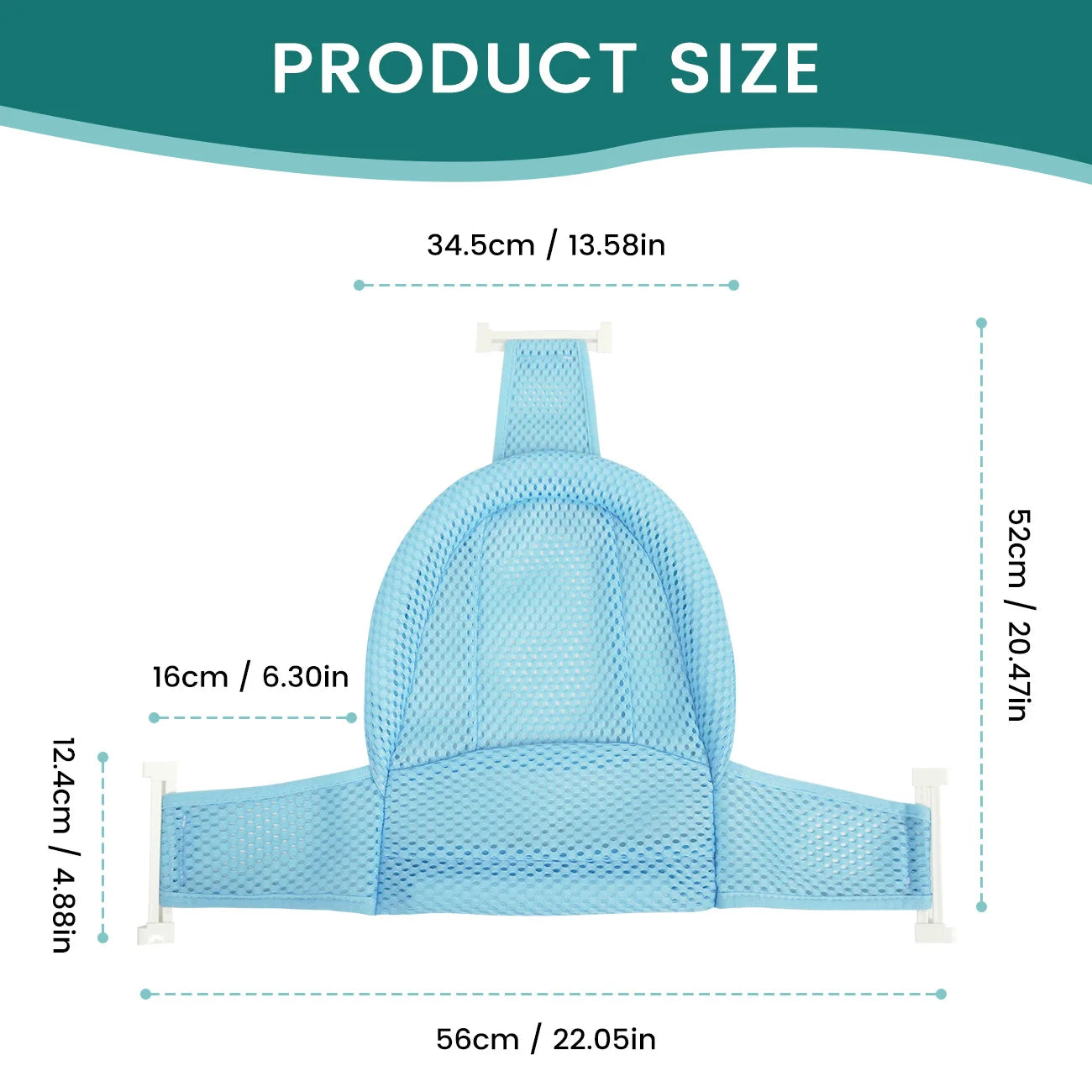 Baby Bath Support Mesh Pad Newborn Bath Tub Seat Net Non-Slip Baby Tub Mat Floating Bathtub Seat Cushion Mat (No Bathtub)