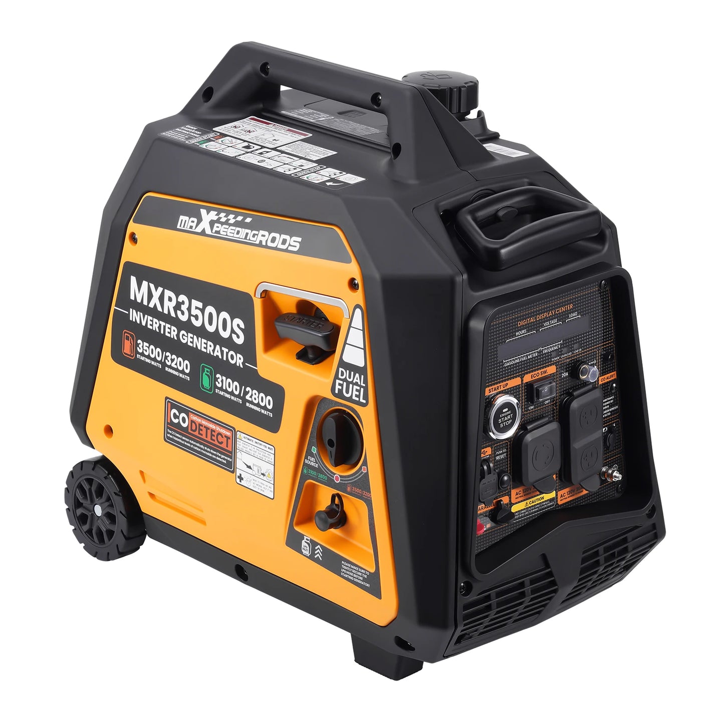 3500 Watt Portable Generator Inverter Gasoline/Propane Dual Fuel Electric Start
