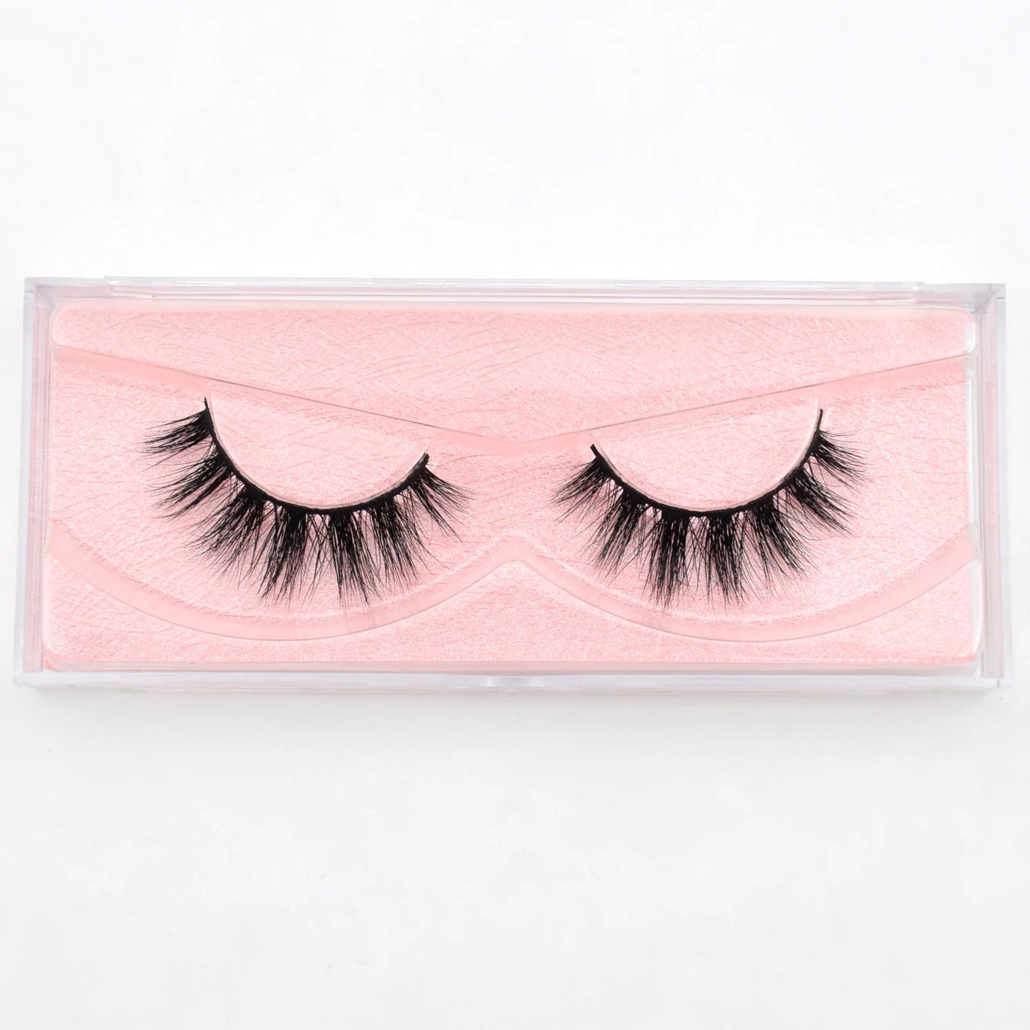Visofree 3D Mink Half Lashes – Natural Long False Eyelashes with Clear Band, Handmade HT04