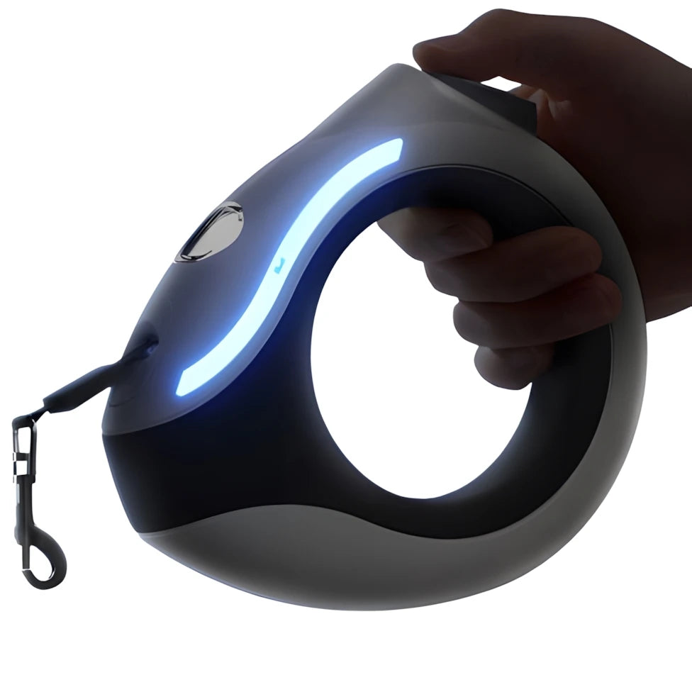 Automatic 3M Dog Leash with Flashlight LED Streamer Roulette Automatic Retractable Nylon Rope for Cat Walking Running Lead