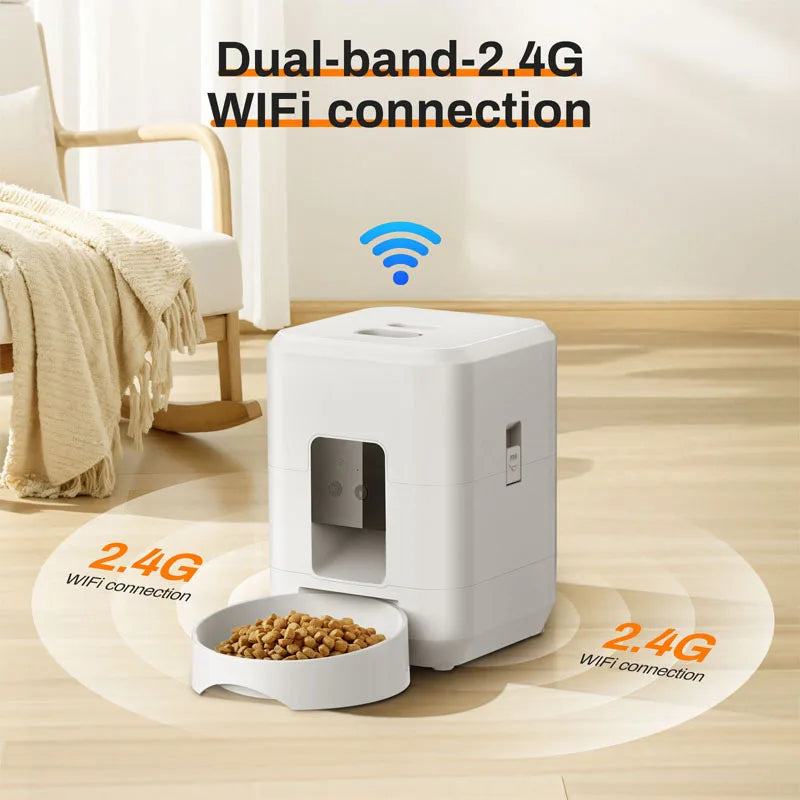 Smart Pet Feeder WiFi Version Timed And Quantitative Automatic Pet Food Distributor Smart Pet Feeder Automatic Feeders.