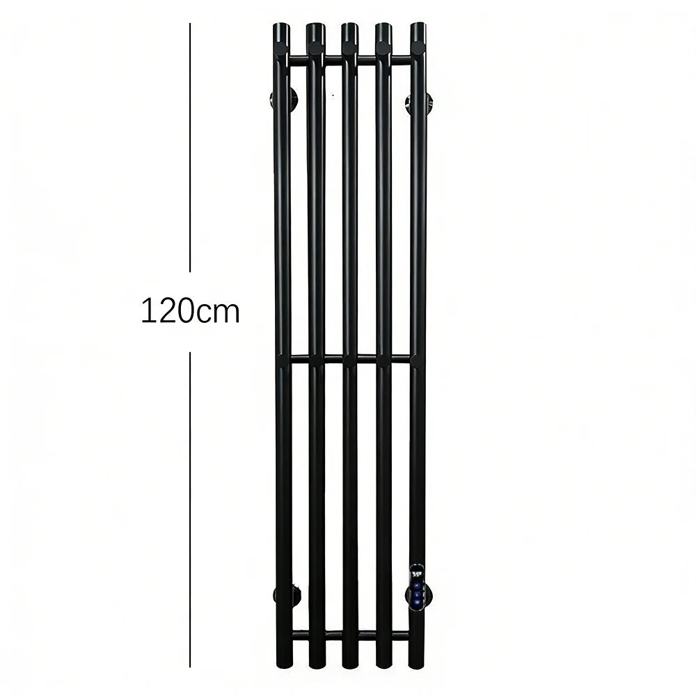 Bathroom Electric Towel Warmer Heated Towel Rack  Plug-in/Hardwired Towel Radiator 120CM 3/4 Bars Wall Mount Towel Dryer