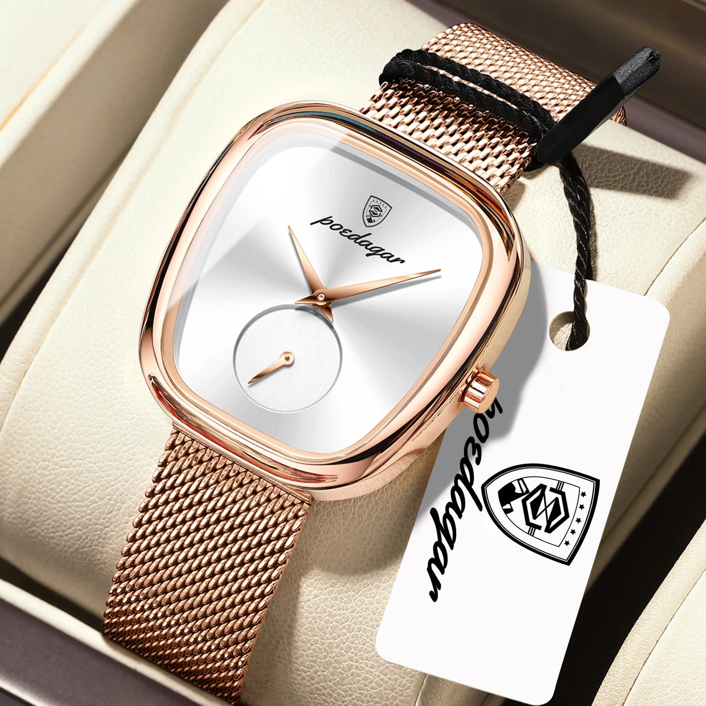 POEDAGAR Top Elegant Fashion Woman Wristwatch Waterproof Stainless Steel Ladies Watch Luxury Women's Quartz Watches Female Reloj