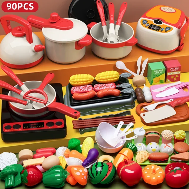 Kitchen Toys Cutting Fruit And Vegetable Food Kits