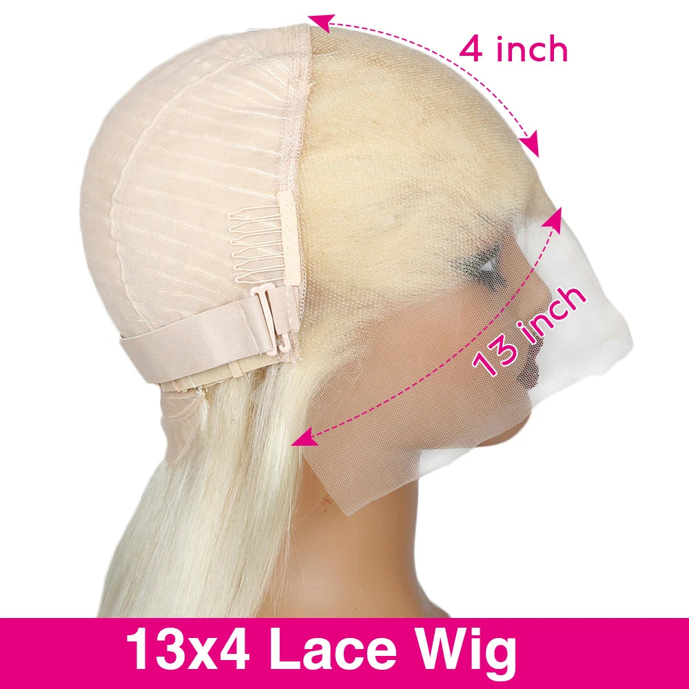 40 46 Inch 180 200% Density Blonde 613 Lace Front Wigs 13x6 HD Lace Wig Transparent Frontal 13X4 Bone Straight Human Hair Wigs