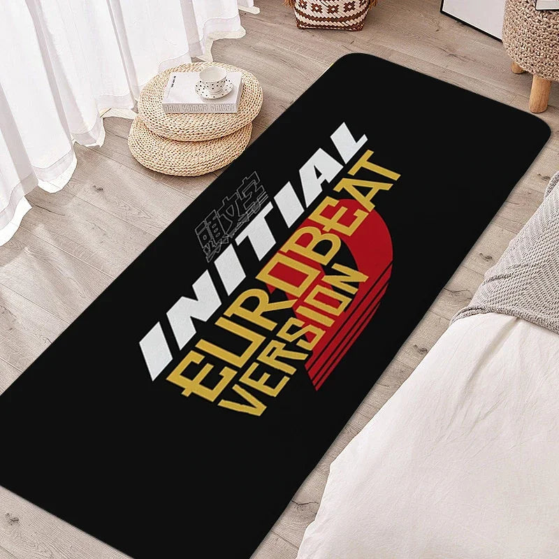Bathroom Rug I-Initial D Room Floor Carpet for Bedroom Entrance Door Doormat Non Slip Veranda Floor Mat Cool Custom Soft Bathmat