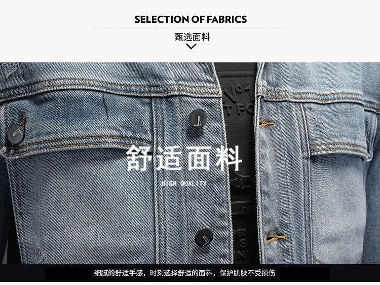 Men’s Classic Denim Jacket – Retro Casual Streetwear Outerwear with Turn-Down Collar and Button Closure, All-Season Fashion Coat