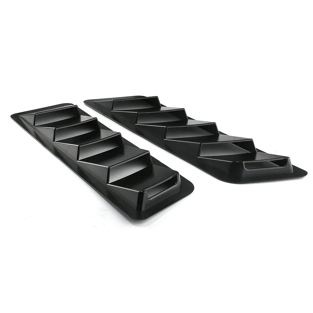 2Pcs Universal Car Hood Scoop Styling Air Vent Trim Louver Air Flow Intake Decor Hood Vents Scoop Bonnet Louvers Spoiler Trim SL