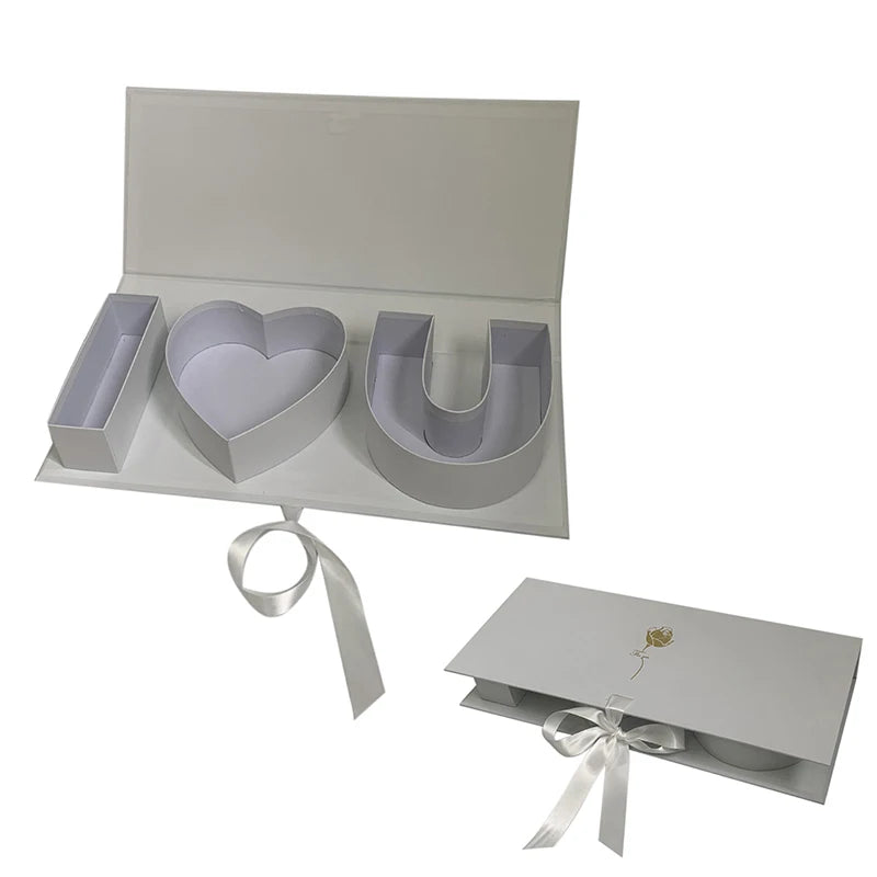 Fillable Letters Empty Flower Gift Box Mother's Valentine's Day Gift Packaging Box I Love You Letter Flower Box Birthday Party