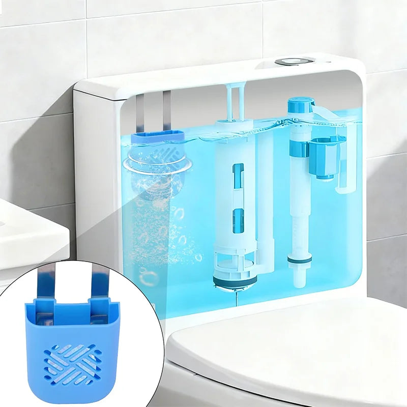 Toilet Tank Cleaning Tablet Holder Hanging Toilet Bowl Cleaner Buffer Box Toilet Tank Bleach Tablet Bracket Bathroom Organizer